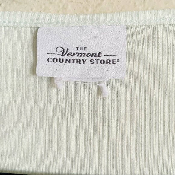 The Vermont Country Store woman’s 2 piece mint pajamas size M soft stretchy airy - Picture 4 of 8